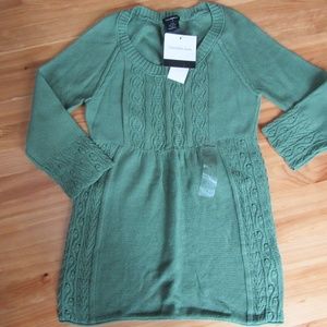 Calvin Klein S Green 3/4 S Tunic Sweater NWT
